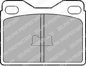 Delphi LP145 комплект тормозных колодок, дисковый тормоз на PEUGEOT 305 I Break (581D)