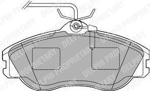 Delphi LP1454 комплект тормозных колодок, дисковый тормоз на AUDI 80 Avant (8C, B4)