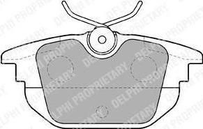 DELPHI Комплект тормозных колодок, диско (LP1472)