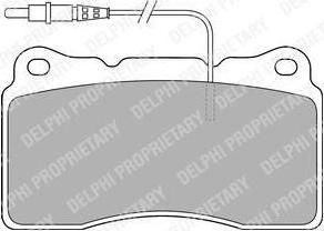 DELPHI Комплект тормозных колодок, диско (LP1516)