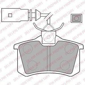 DELPHI Колодки тормозные FORD Galaxy / SEAT Alhambra, Ibiza, Toledo / VW Sharan (LP1556)