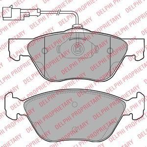 Delphi LP1587 комплект тормозных колодок, дисковый тормоз на ALFA ROMEO 156 (932)