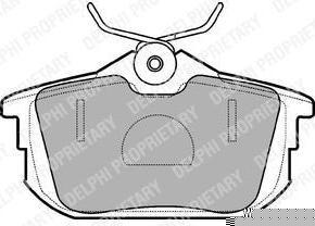 DELPHI Колодки тормозные MITSUBISHI Carisma, Colt, Spacestar / PROTON Impian / SMART Forfour / VOLVO S40, V40 (LP1593)