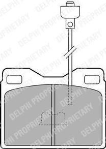 Delphi LP160 комплект тормозных колодок, дисковый тормоз на TALBOT 1307-1510