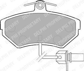 DELPHI Колодки тормозные AUDI A4 / SEAT Exeo / VW Passat (LP1631)