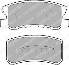 DELPHI Колодки тормозные дисковые задние PEUGEOT 4007/MITSUBISHI PAJERO III/OUTLANDER 06> (4253.91, LP1691)