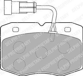 DELPHI Комплект тормозных колодок, диско (LP1776)