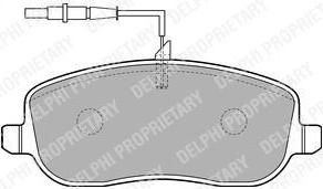 DELPHI Комплект тормозных колодок, диско (LP1792)