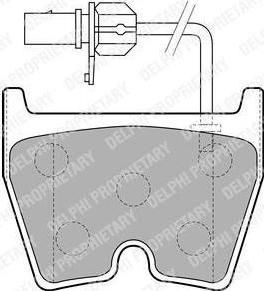 DELPHI Комплект тормозных колодок, диско (LP1856)