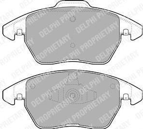 DELPHI Комплект тормозных колодок, диско (LP1898)