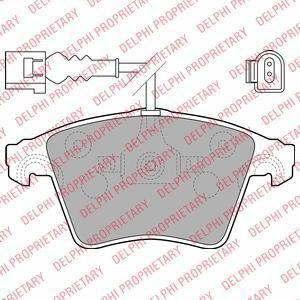 DELPHI Колодки тормозные дисковые VOLKSWAGEN T5/MULTIVAN 03> R16 передние (7H0 698 151, LP1914)