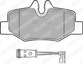 DELPHI Комплект тормозных колодок, диско (LP1939)
