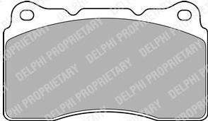 DELPHI Комплект тормозных колодок, диско (LP1944)