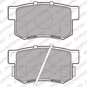 DELPHI Колодки тормозные HONDA ACCORD 2.0-2.4 АКПП 08-/CR-V II 02-06/FR-V 05- задние (LP1972) DELPHI Колодки тормозные HONDA ACCORD 2.0-2.4 АКПП 08-/CR-V II 02-06/FR-V 05- задние (LP1972)