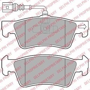 Delphi LP2086 комплект тормозных колодок, дисковый тормоз на VW TOUAREG (7LA, 7L6, 7L7)