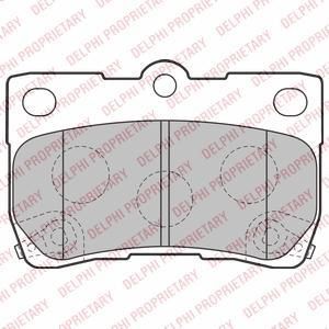 DELPHI Колодки тормозные дисковые LEXUS GS 3.0-4.6 05-/IS 2.2-2.5 05- задние (04466-22190, LP2130)