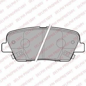 DELPHI Колодки тормозные дисковые HYUNDAI SANTA FE (CM) 2.2D 09-/KIA SORENTO (XM) 09- задние (58302-2PA70, LP2202)