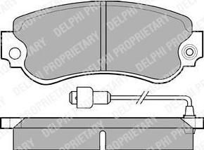 Delphi LP232 комплект тормозных колодок, дисковый тормоз на TALBOT 1307-1510