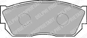 Delphi LP355 комплект тормозных колодок, дисковый тормоз на HONDA CIVIC I Shuttle (AN, AR)