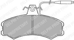 DELPHI Комплект тормозных колодок, диско (LP378)