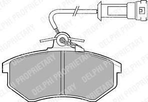 Delphi LP431 комплект тормозных колодок, дисковый тормоз на VW GOLF III (1H1)