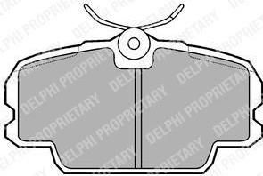 DELPHI Комплект тормозных колодок, диско (LP455)