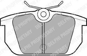 DELPHI Комплект тормозных колодок, диско (LP522)