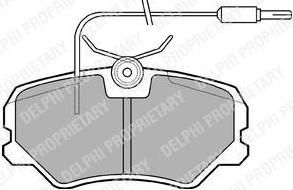 Delphi LP564 комплект тормозных колодок, дисковый тормоз на PEUGEOT 405 I Break (15E)