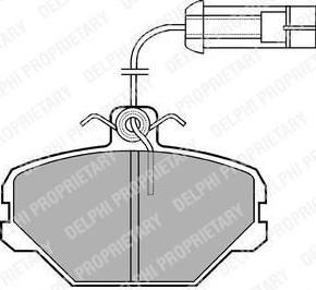 Delphi LP566 комплект тормозных колодок, дисковый тормоз на FIAT TIPO (160)