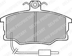 Delphi LP569 комплект тормозных колодок, дисковый тормоз на FIAT CROMA (154)