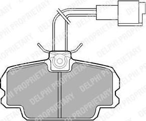 Delphi LP592 комплект тормозных колодок, дисковый тормоз на 3 (E30)