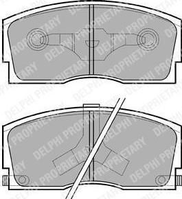 Delphi LP626 комплект тормозных колодок, дисковый тормоз на DAIHATSU APPLAUSE II (A101)