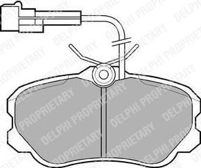 Delphi LP644 комплект тормозных колодок, дисковый тормоз на FIAT CROMA (154)