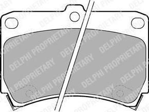 Delphi LP743 Колодки тормозные KIA RIO 00>02/MAZDA 121 90>96/323 90>/96> передние