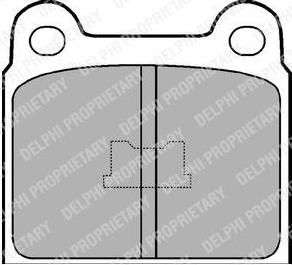 DELPHI Комплект тормозных колодок, диско (LP76)