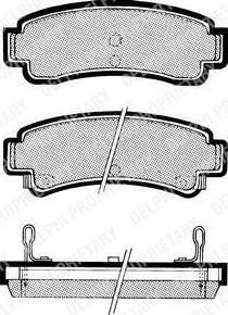 Delphi LP807 комплект тормозных колодок, дисковый тормоз на NISSAN 100 NX (B13)