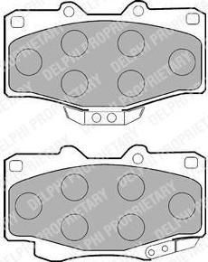DELPHI Комплект тормозных колодок, диско (LP854)