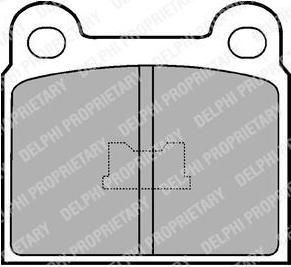 Delphi LP86 комплект тормозных колодок, дисковый тормоз на VW PASSAT (32B)