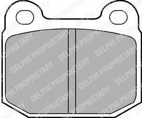 Delphi LP87 комплект тормозных колодок, дисковый тормоз на OPEL MANTA B CC (53_, 55_)