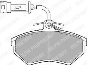 DELPHI Комплект тормозных колодок, диско (LP884)