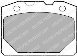 DELPHI Комплект тормозных колодок, диско (LP92)