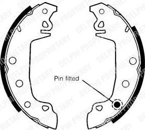 Delphi LS1142 комплект тормозных колодок на PEUGEOT 305 I Break (581D)