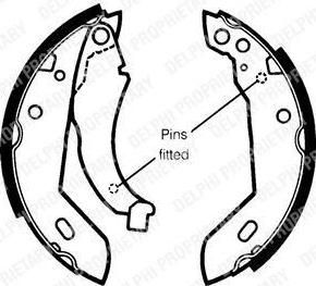 Delphi LS1250 комплект тормозных колодок на RENAULT CLIO I (B/C57_, 5/357_)