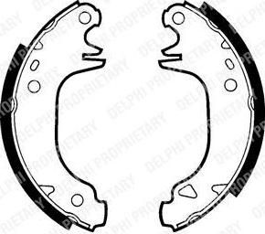 Delphi LS1293 комплект тормозных колодок на PEUGEOT 205 II (20A/C)