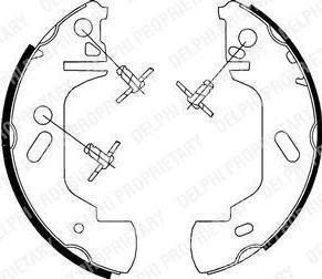 Delphi LS1701 комплект тормозных колодок на RENAULT MASTER II фургон (FD)