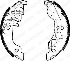 Delphi LS1858 комплект тормозных колодок на FIAT PUNTO (188)