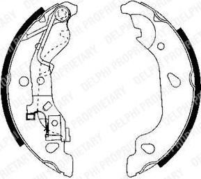 Delphi LS1859 комплект тормозных колодок на FIAT PUNTO (188)