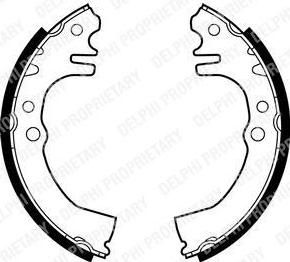 Delphi LS1874 комплект тормозных колодок на DAIHATSU CUORE VI (L251, L250_, L260_)