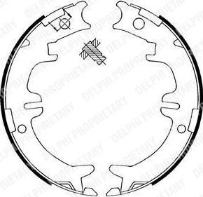 DELPHI Комплект тормозных колодок, стояночная тормозная система (LS1892)