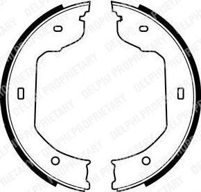 DELPHI Комплект тормозных колодок, стояночная тормозная система (LS1920)
